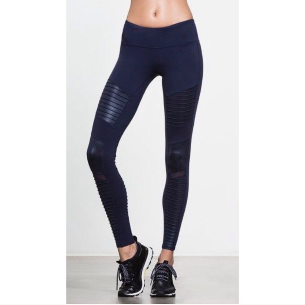 Alo yoga moto leggings navy